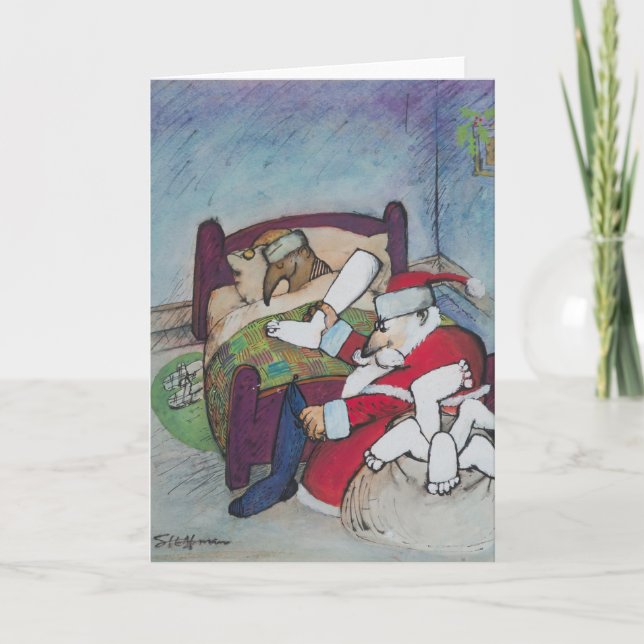Festiva Tarjeta de Navidades Ralph Steadman (Anverso)