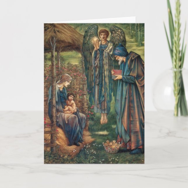 Festiva Tarjeta de Navidades religiosos (Anverso)