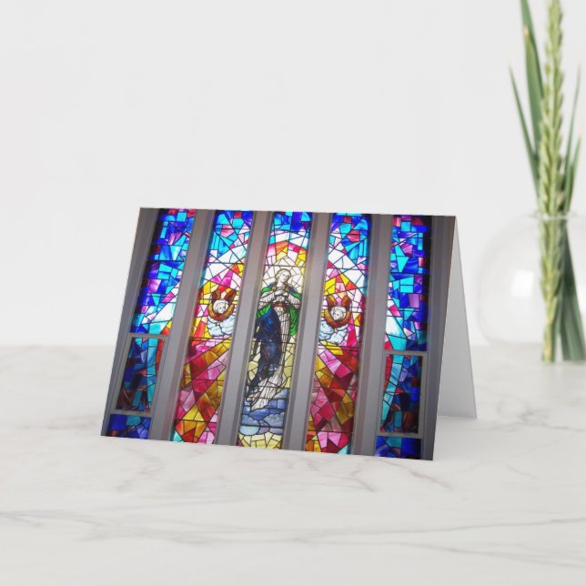 Festiva Tarjeta de Navidades religiosos (Anverso)