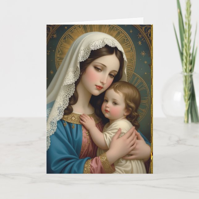 FESTIVA TARJETA DE NAVIDADES RELIGIOSOS (Anverso)