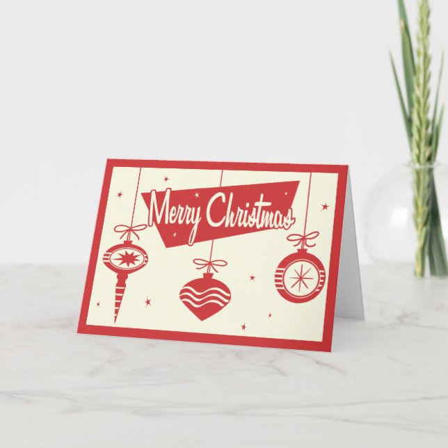 Festiva Tarjeta de Navidades retro (Anverso)