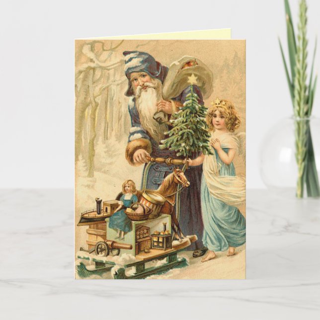 Festiva Tarjeta de Navidades retro (Anverso)