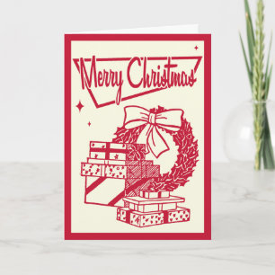 Festiva Tarjeta de Navidades retro