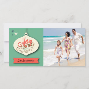 Festiva Tarjeta de Navidades retro