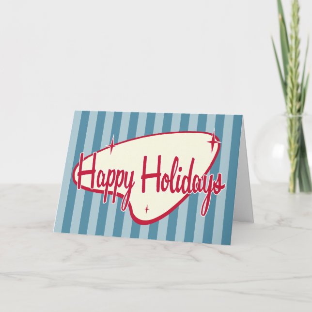 Festiva Tarjeta de Navidades retro (Anverso)