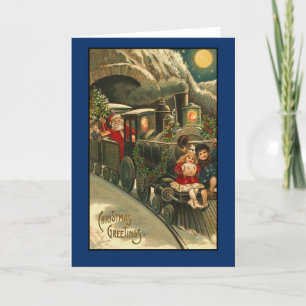 Festiva Tarjeta de Navidades retro de época victoriana