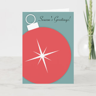Festiva Tarjeta de Navidades Retro - Ornamento Starburst