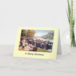 Festiva Tarjeta de navidades - River Dee en Chester