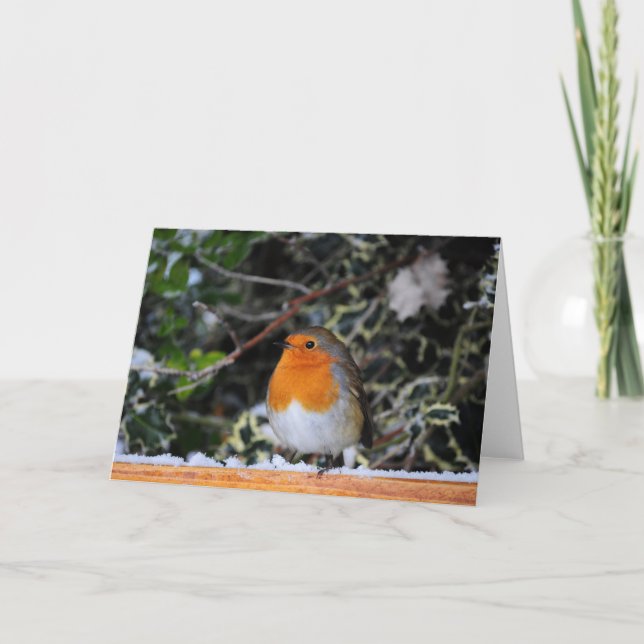Festiva Tarjeta de Navidades Robin Redmama (Anverso)