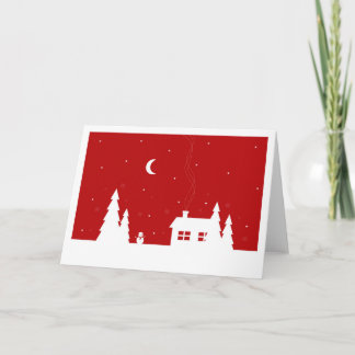 Festiva Tarjeta de Navidades rojos