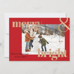 Festiva Tarjeta de Navidades rojos y dorados