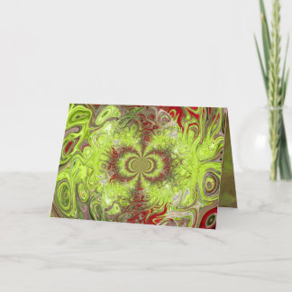 Festiva Tarjeta de Navidades rojos y verdes