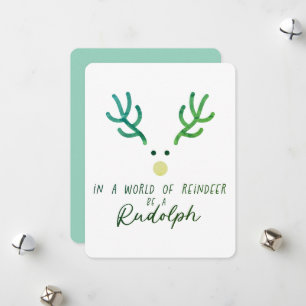 Festiva Tarjeta de Navidades Rudolph