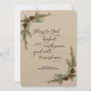 Festiva Tarjeta de Navidades rusos con verso de la biblia 