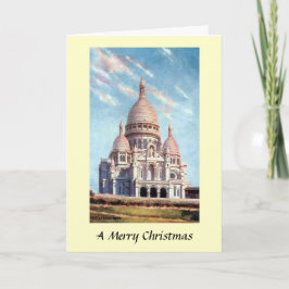 Festiva Tarjeta de navidades - Sacré-Coeur, París