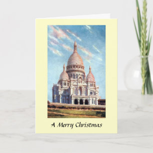 Festiva Tarjeta de navidades - Sacré-Coeur, París