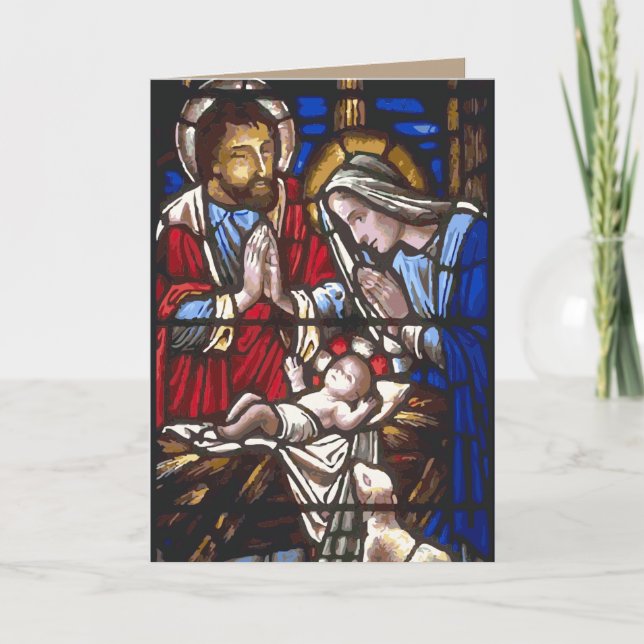 Festiva Tarjeta de Navidades sagrados (Anverso)