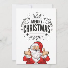 Festiva Tarjeta de Navidades Santa