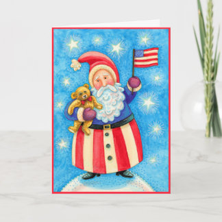 Festiva Tarjeta de navidades: Santa Claus estadounidense c