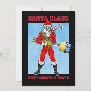 Festiva Tarjeta de Navidades Santa Claus Merry Christmas P