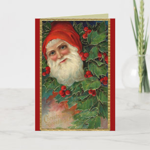 Festiva Tarjeta de Navidades Santa de Alemania
