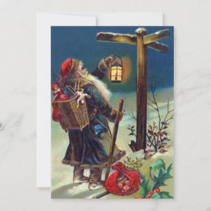 Festiva Tarjeta de Navidades Santa de Alemania