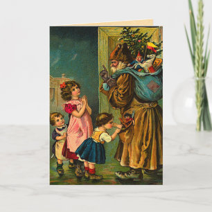 Festiva Tarjeta de Navidades Santa de Victoria