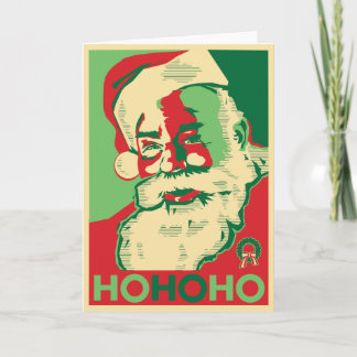 Festiva Tarjeta de Navidades Santa - HoHo