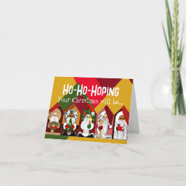 Festiva Tarjeta de Navidades Santa Merry y Bright