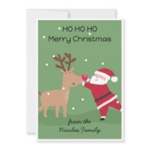 Tarjeta de Navidades Santa Personalizada