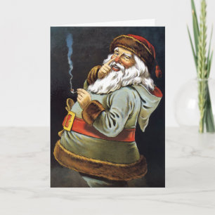 Festiva Tarjeta de Navidades Santa Victoriana de época