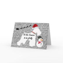 Tarjeta de navidades (Schnauzer)