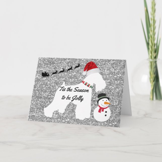 Festiva Tarjeta de navidades (Schnauzer) (Anverso)
