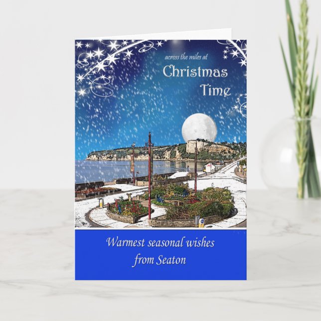 Festiva Tarjeta de Navidades Seaton (Anverso)
