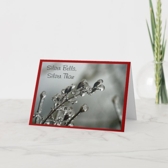 Festiva Tarjeta de Navidades Silver Thaw (Anverso)