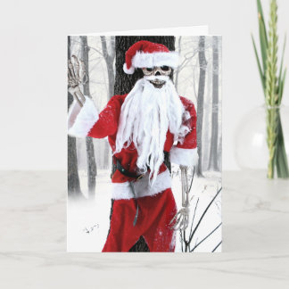 Festiva Tarjeta de Navidades Skeleton