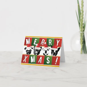 Festiva Tarjeta de Navidades SNORT (pequeña - 5,6" x 4")