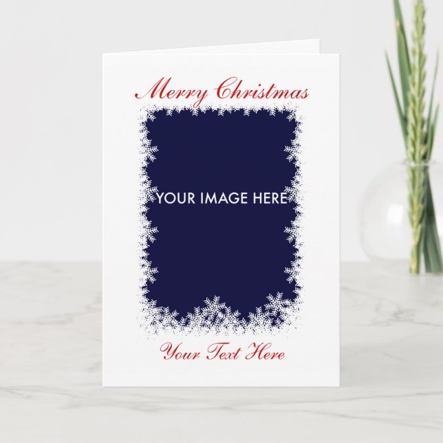 Festiva Tarjeta de Navidades Snowflakes (Anverso)