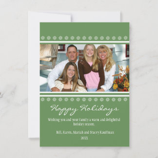 Festiva Tarjeta de Navidades Snowflakes