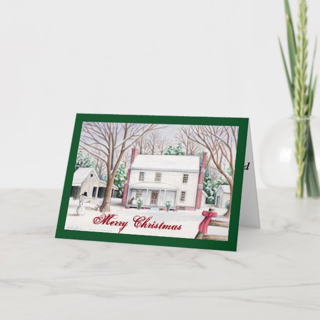 Festiva Tarjeta de Navidades Snowley (Anverso)