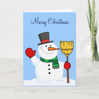 Festiva Tarjeta de Navidades Snowman