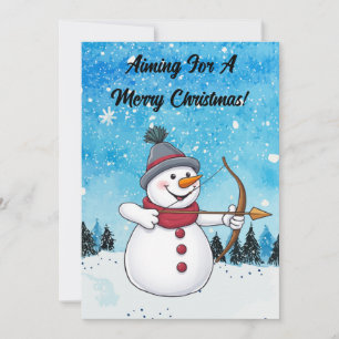 Festiva Tarjeta de Navidades Snowman