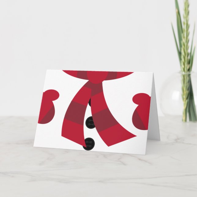 Festiva Tarjeta de Navidades Snowman (Anverso)