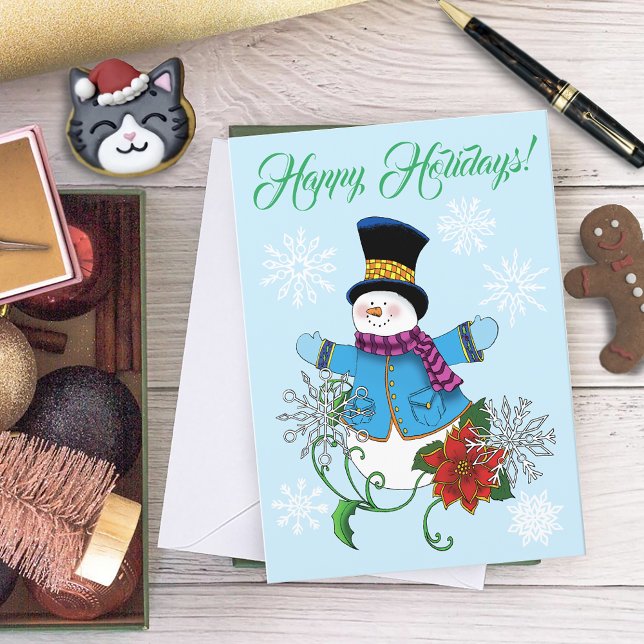 Festiva Tarjeta de Navidades Snowman (Subido por el creador)
