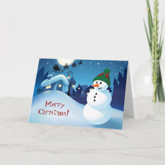 Festiva Tarjeta de Navidades Snowman