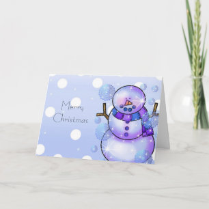 Festiva Tarjeta de Navidades Snowman