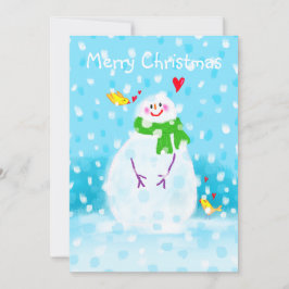 Festiva Tarjeta de Navidades Snowman