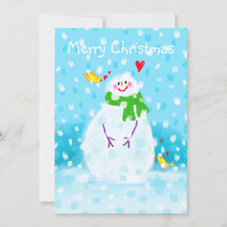 Festiva Tarjeta de Navidades Snowman
