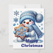 Tarjeta de Navidades Snowman para Snowflake