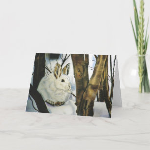 Festiva Tarjeta de Navidades "Snowshoe Hare"